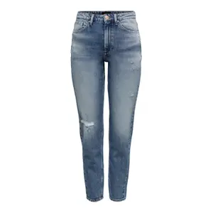 Jeans taille haute femme Only Veneda Mom Rip Rep Rea931 image-0
