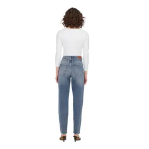 Jeans taille haute femme Only Veneda Mom Rip Rep Rea931 image-4