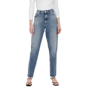 Jeans taille haute femme Only Veneda Mom Rip Rep Rea931 image-1