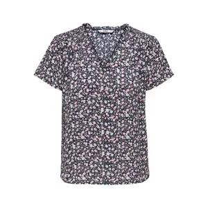 T-Shirt mit V-Ausschnitt und kurzen Ärmeln, Damen Only onlsonja life image-0