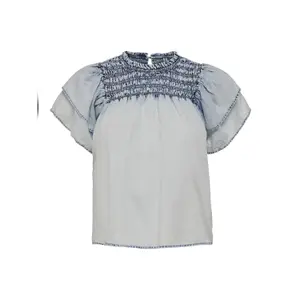 Women's skirt Only onlbea life ss frill smock dnm top bj image-0