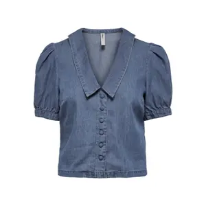 Frauen-Rock Only onlbea life ss big collar dnm top bj image-0