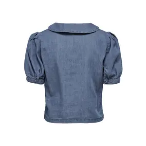 Frauen-Rock Only onlbea life ss big collar dnm top bj image-1