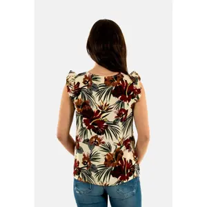 Damen-Oberteil mit V-Ausschnitt Only onllinda capsleeve image-3