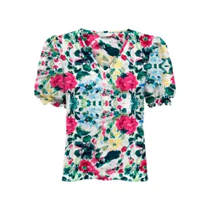 Kurzärmeliges Aop-Top für Frauen Only onlnova life image-0