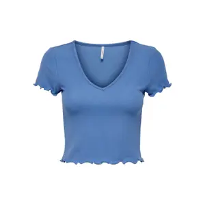 Women's short sleeve v-neck top Only onlkika image-0
