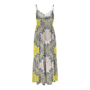 Long dress with straps for women Only onlalma life Aop image-1
