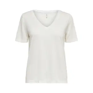 Women's short sleeve v-neck top Only onlelise image-0