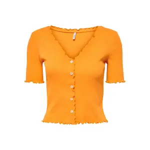 Women's short sleeve button down top Only onllaila image-0