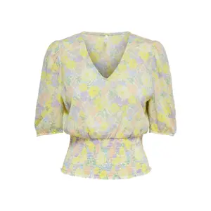 Women's 2/4 smock v-neck top Only onlpella image-0