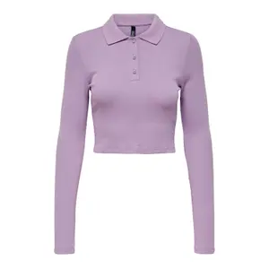 Women's long sleeve polo shirt Only onlluma image-0