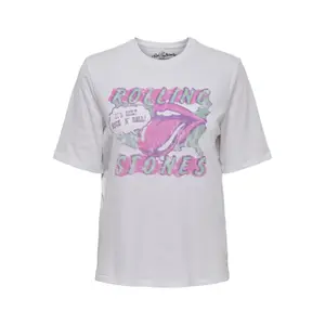 Women's short sleeve top Only onlrolling stones boxy image-0