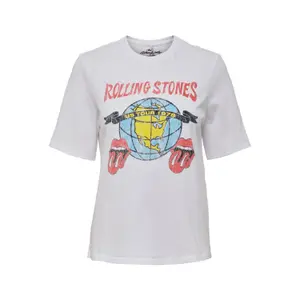 Women's short sleeve top Only onlrolling stones boxy image-0