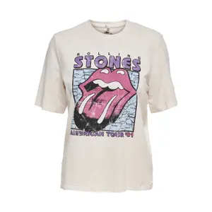 Kurzärmeliges Damenoberteil Only onlrolling stones boxy image-0
