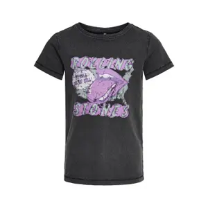 Girl's short sleeve top Only konrolling stones image-0