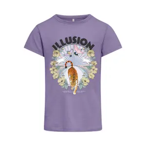 Girl's short sleeve fit t-shirt Only konlucy image-0