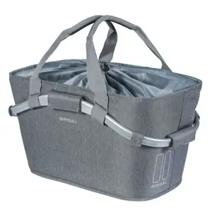 Panier De Vélo Basil Lesto MIK – Noir, Système MIK Verrouillable, Plaque Adaptateur Incluse, Résistant Aux Intempéries, Pour Courses Et Quotidien