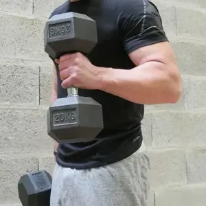 Hexagonal dumbbell Leader Fit 12,5kg image-1