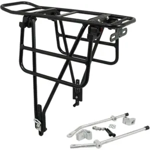 Rear bike carrier folding platform on the sides aluminum compatible disc brake P2R 10 kg image-0