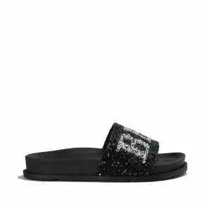 Pantoletten für Damen Buffalo joelle black glitter image-0