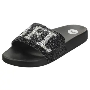 Pantoletten für Damen Buffalo joelle black glitter image-3
