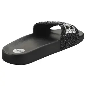Pantoletten für Damen Buffalo joelle black glitter image-5