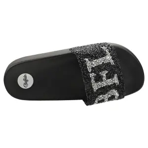 Pantoletten für Damen Buffalo joelle black glitter image-6