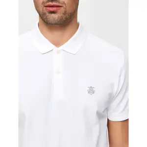 Kurzarm-Poloshirt Selected Aro embroidery image-6