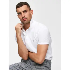 Kurzarm-Poloshirt Selected Aro embroidery image-5
