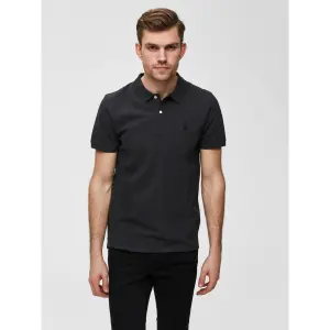 Kurzarm-Poloshirt Selected Aro embroidery image-1