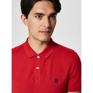 Poloshirt met korte mouwen Selected Aro embroidery image-5