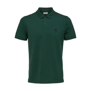 Kurzarm-Poloshirt Selected Aro embroidery image-0