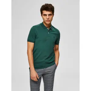 Kurzarm-Poloshirt Selected Aro embroidery image-1
