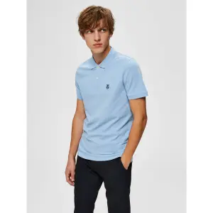 Kurzarm-Poloshirt Selected Aro embroidery image-1