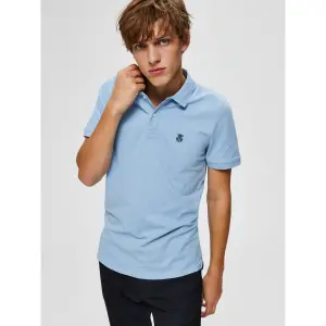 Kurzarm-Poloshirt Selected Aro embroidery image-3