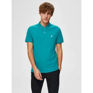 Kurzarm-Poloshirt Selected Aro embroidery image-1