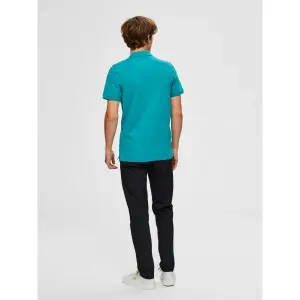 Kurzarm-Poloshirt Selected Aro embroidery image-5
