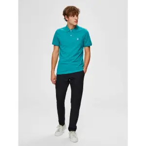 Kurzarm-Poloshirt Selected Aro embroidery image-2