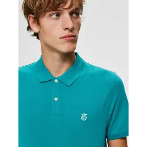 Kurzarm-Poloshirt Selected Aro embroidery image-6