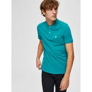 Kurzarm-Poloshirt Selected Aro embroidery image-3