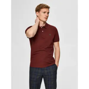 Kurzarm-Poloshirt Selected Aro embroidery image-2