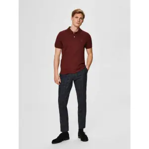 Kurzarm-Poloshirt Selected Aro embroidery image-1