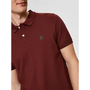 Kurzarm-Poloshirt Selected Aro embroidery image-5