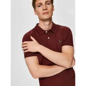 Kurzarm-Poloshirt Selected Aro embroidery image-4