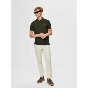 Kurzarm-Poloshirt Selected Aro embroidery image-1