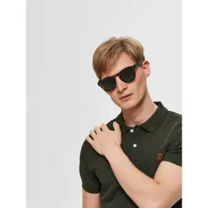 Kurzarm-Poloshirt Selected Aro embroidery image-5