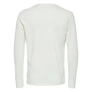 T-shirt Selected manches longues Ben overdye split neck image-3