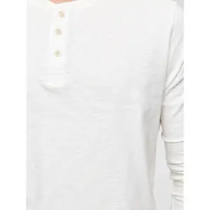 T-shirt Selected manches longues Ben overdye split neck image-6