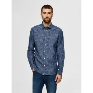 Hemd Selected mark-washed manches longues slim image-1