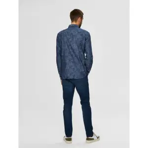 Hemd Selected mark-washed manches longues slim image-5